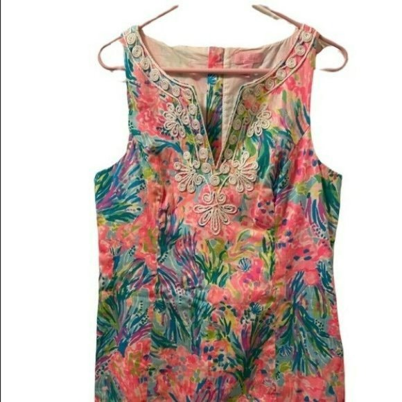 Lilly Pulitzer Sleeveless Floral Gabby Shift Dress Size 10 - Picture 2 of 3